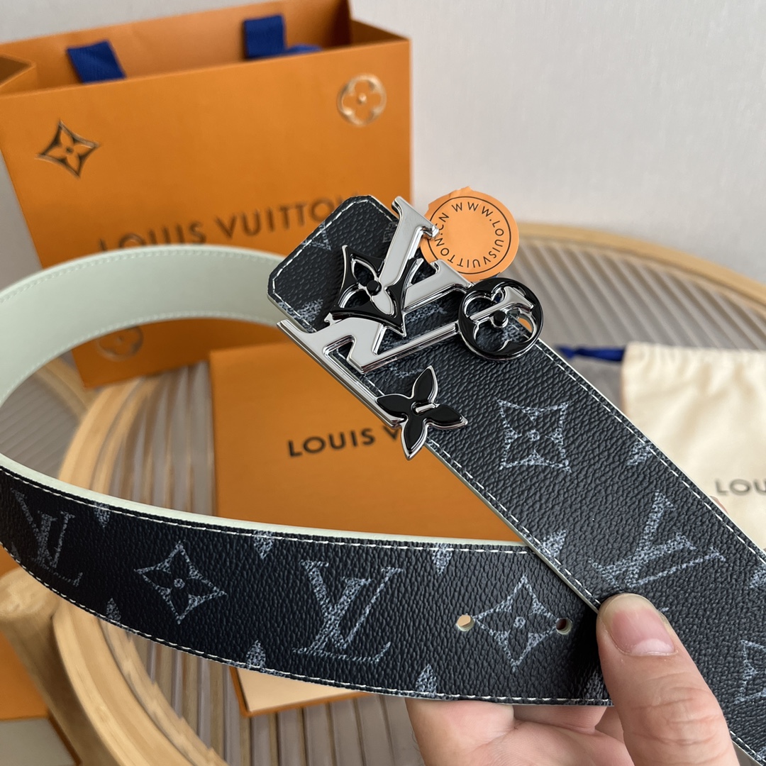 Louis Vuitton LV Custom 4cm Reversible Canvas Belt