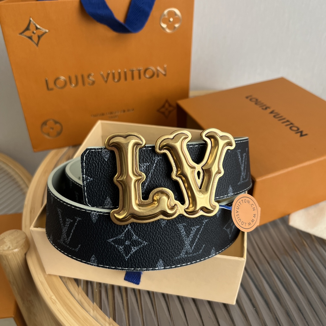 Louis Vuitton LV Custom 4cm Reversible Canvas Belt