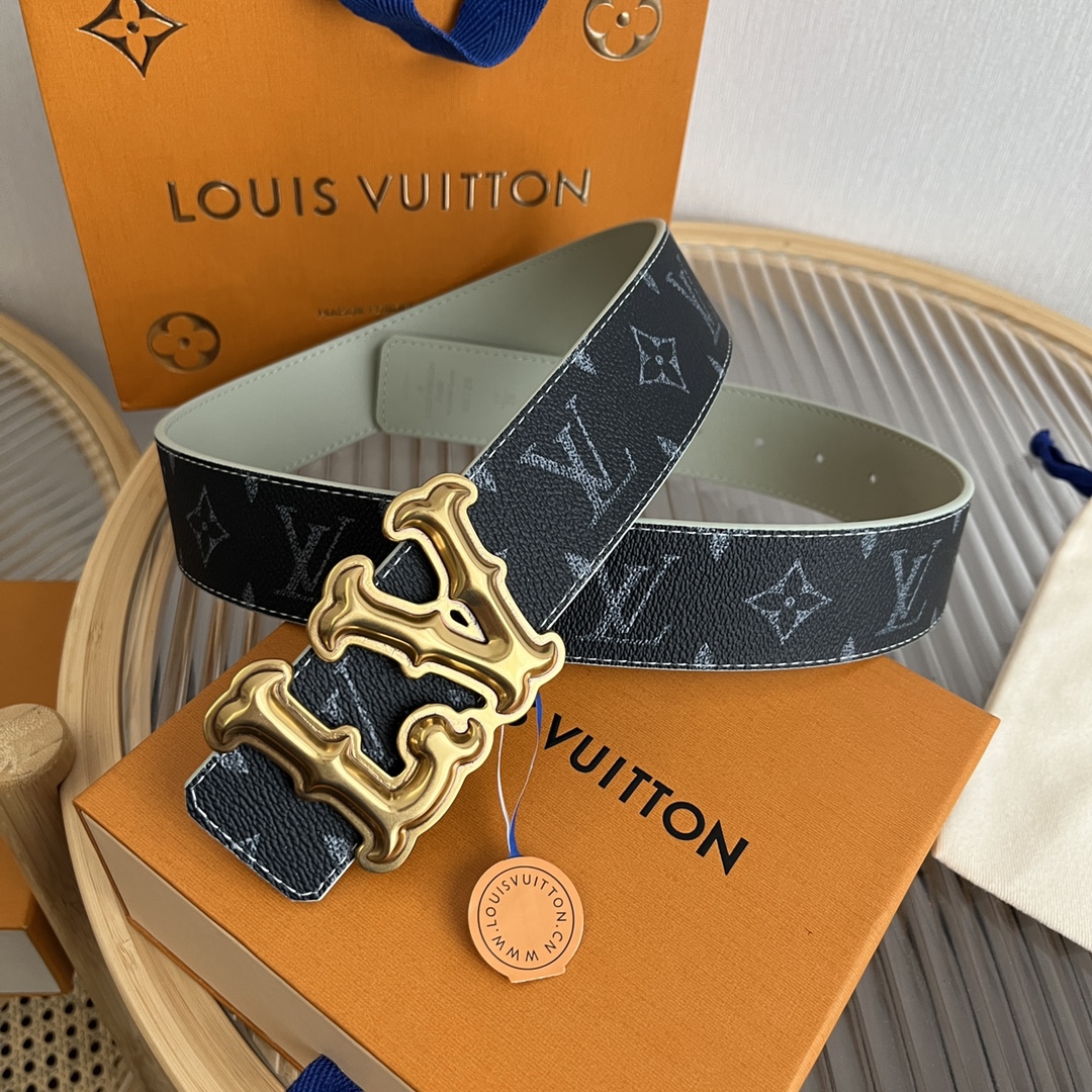 Louis Vuitton LV Custom 4cm Reversible Canvas Belt