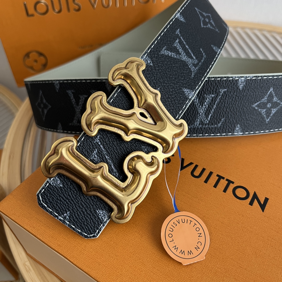 Louis Vuitton LV Custom 4cm Reversible Canvas Belt