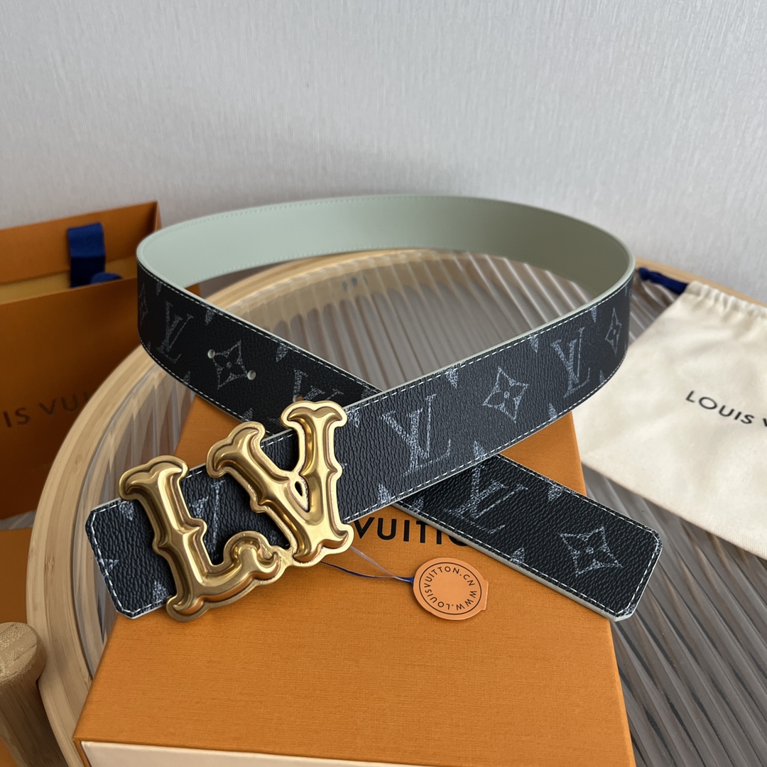 Louis Vuitton LV Custom 4cm Reversible Canvas Belt