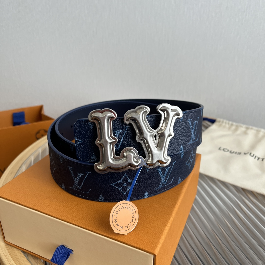 Louis Vuitton LV Custom 4cm Reversible Canvas Belt