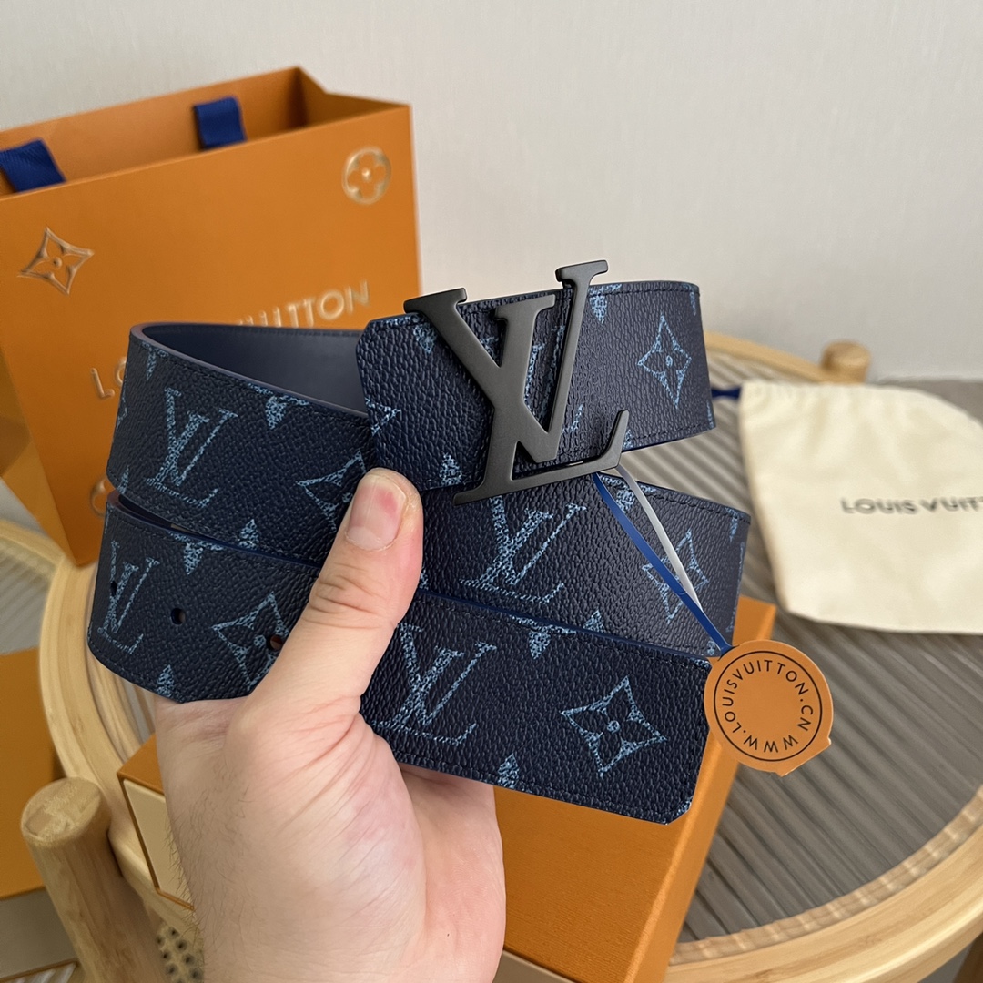 Louis Vuitton LV Custom 4cm Reversible Canvas Belt