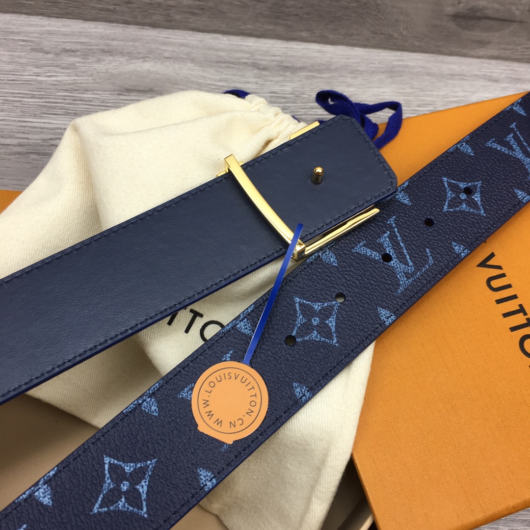 Louis Vuitton LV Custom 4cm Reversible Canvas Belt