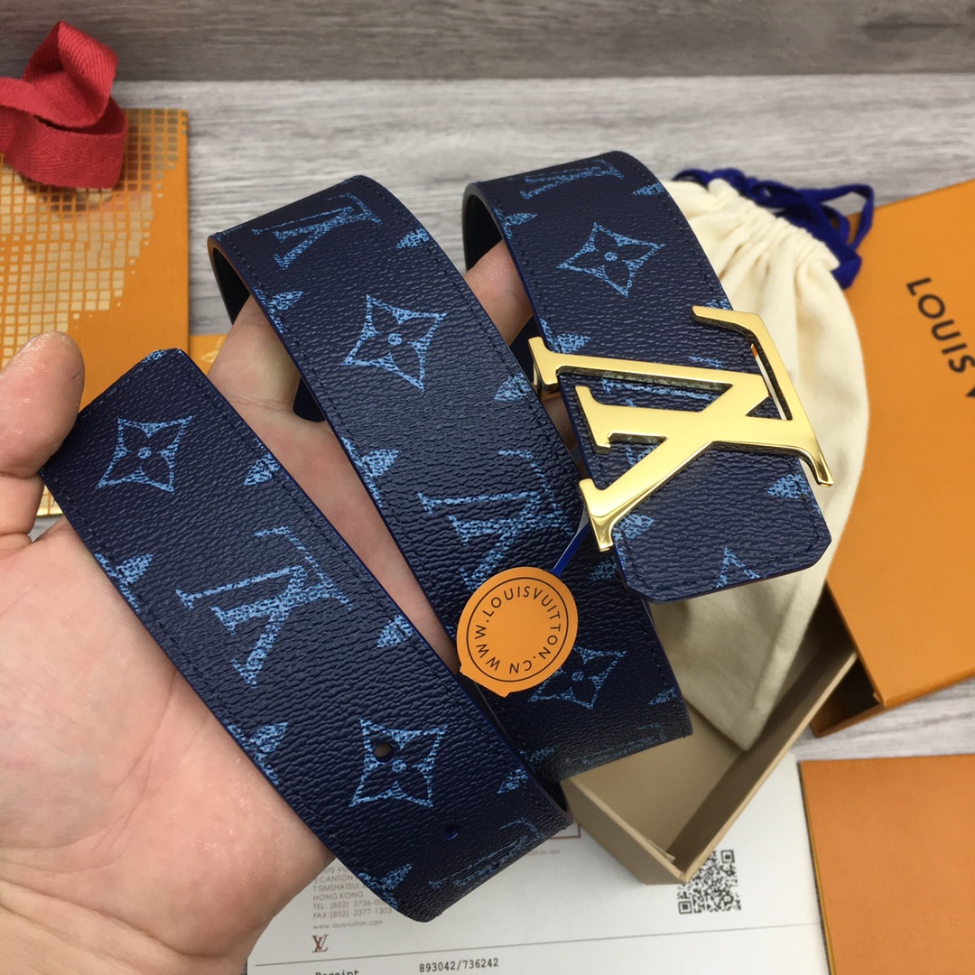 Louis Vuitton LV Custom 4cm Reversible Canvas Belt