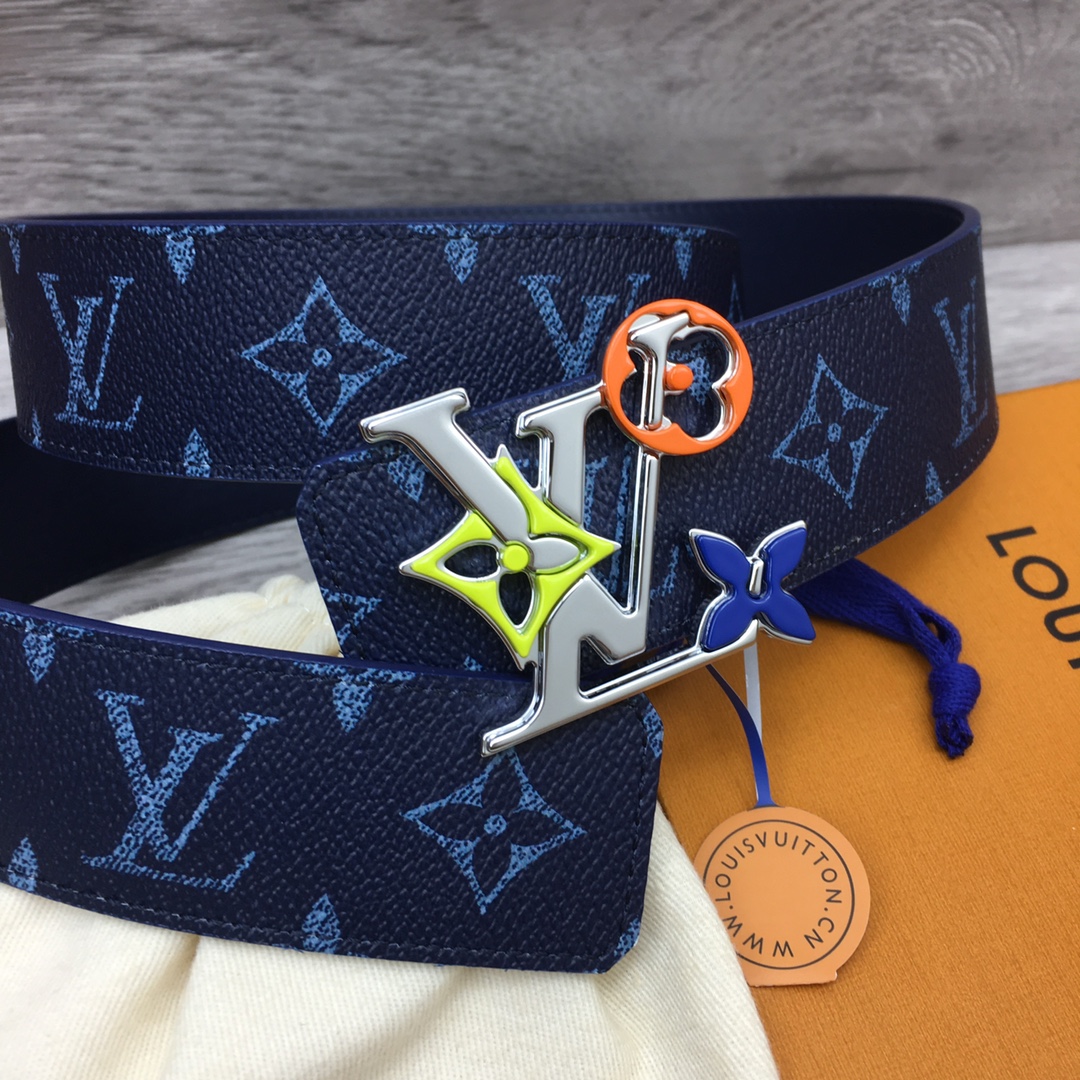 Louis Vuitton LV Custom 4cm Reversible Canvas Belt