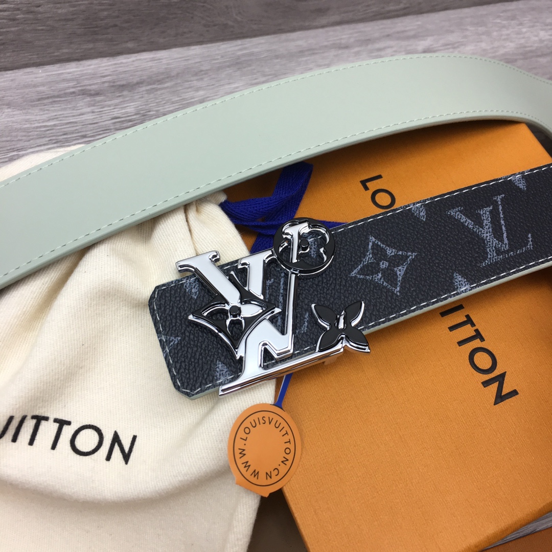 Louis Vuitton LV Custom 4cm Reversible Canvas Belt