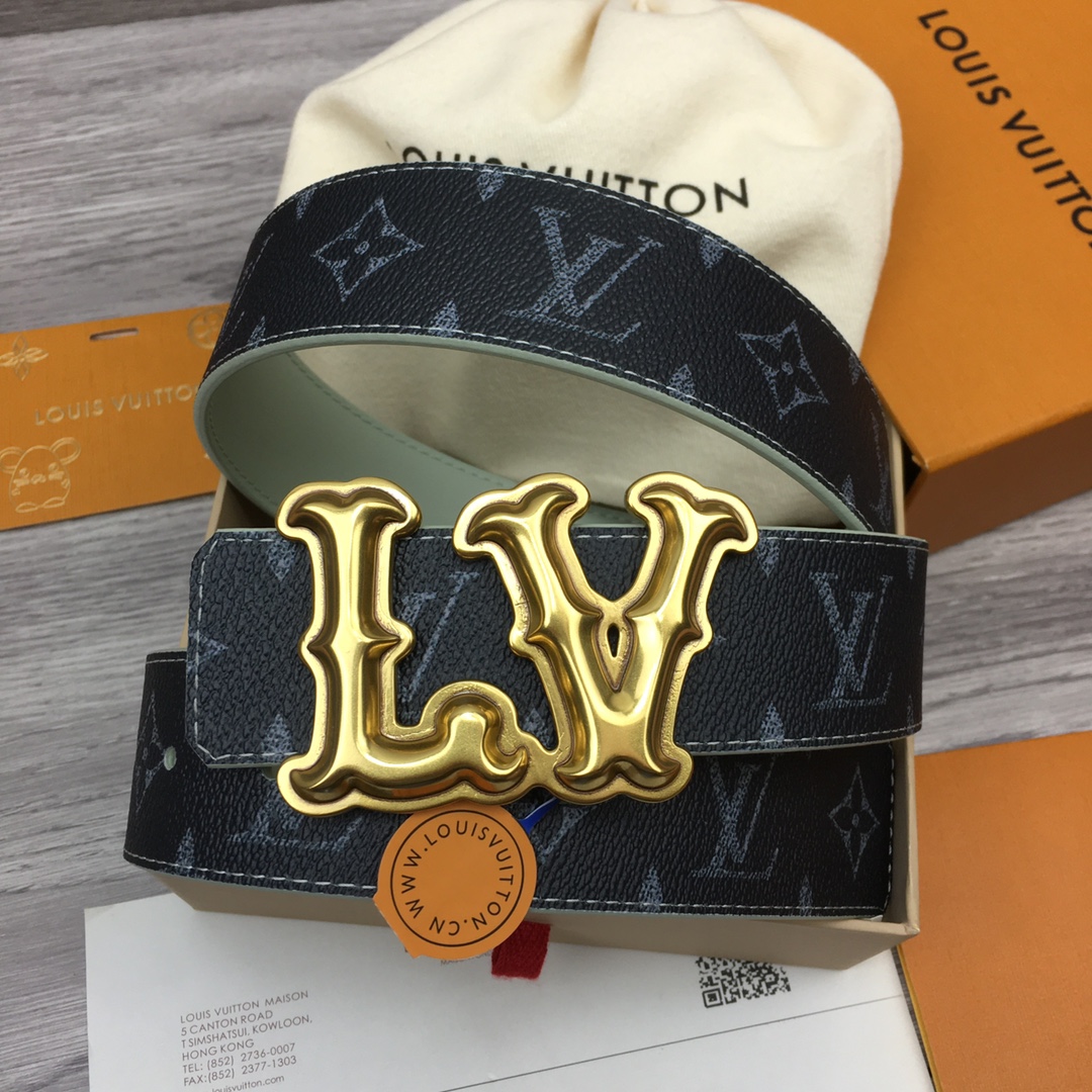 Louis Vuitton LV Custom 4cm Reversible Canvas Belt