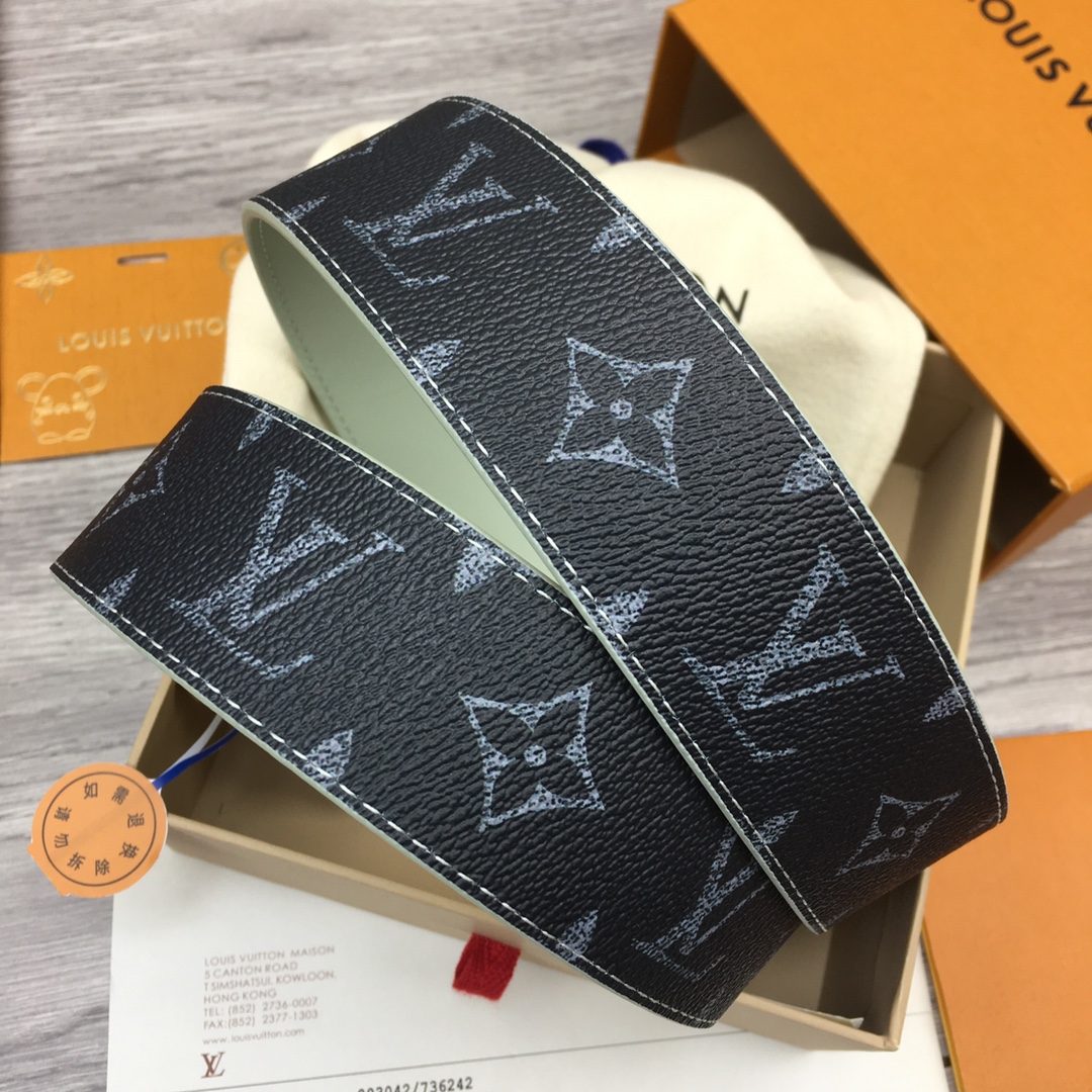 Louis Vuitton LV Custom 4cm Reversible Canvas Belt