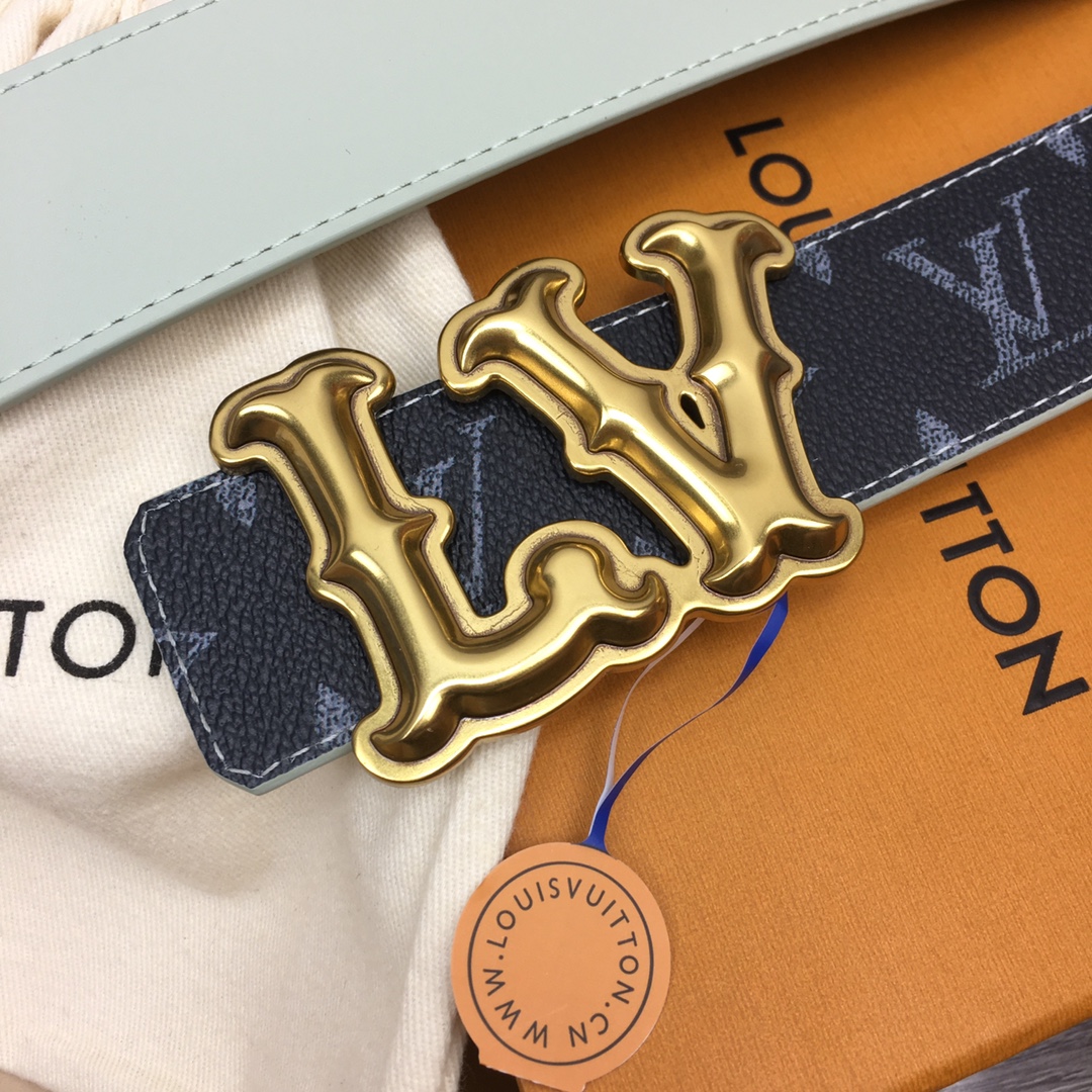 Louis Vuitton LV Custom 4cm Reversible Canvas Belt