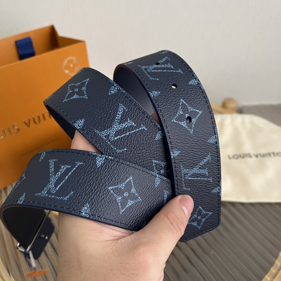 Louis Vuitton LV Custom 4cm Reversible Canvas Belt