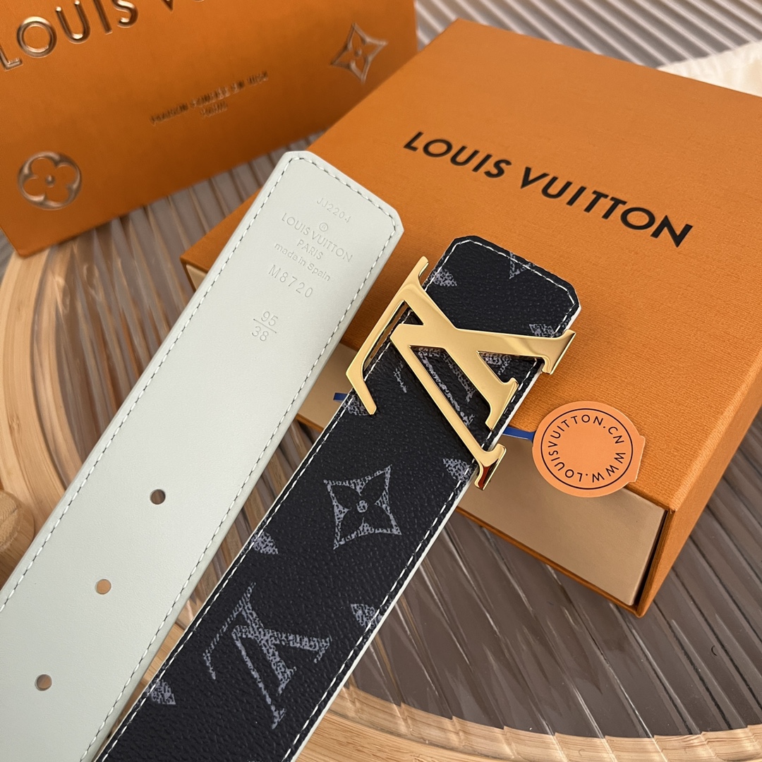 Louis Vuitton LV Custom 4cm Reversible Canvas Belt