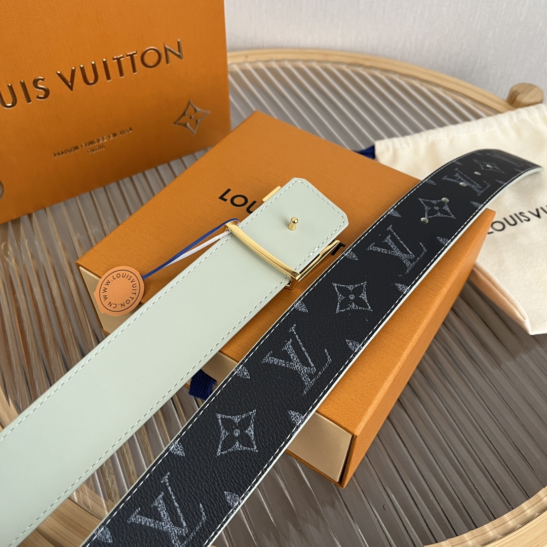 Louis Vuitton LV Custom 4cm Reversible Canvas Belt