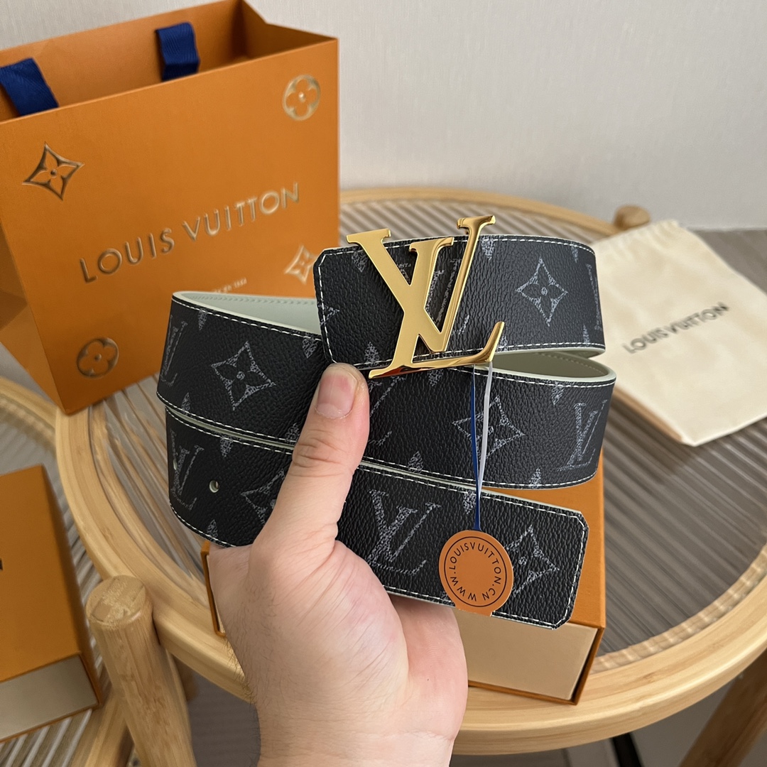 Louis Vuitton LV Custom 4cm Reversible Canvas Belt