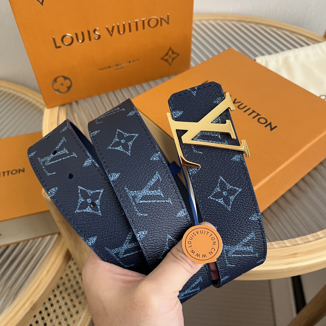 Louis Vuitton LV Custom 4cm Reversible Canvas Belt