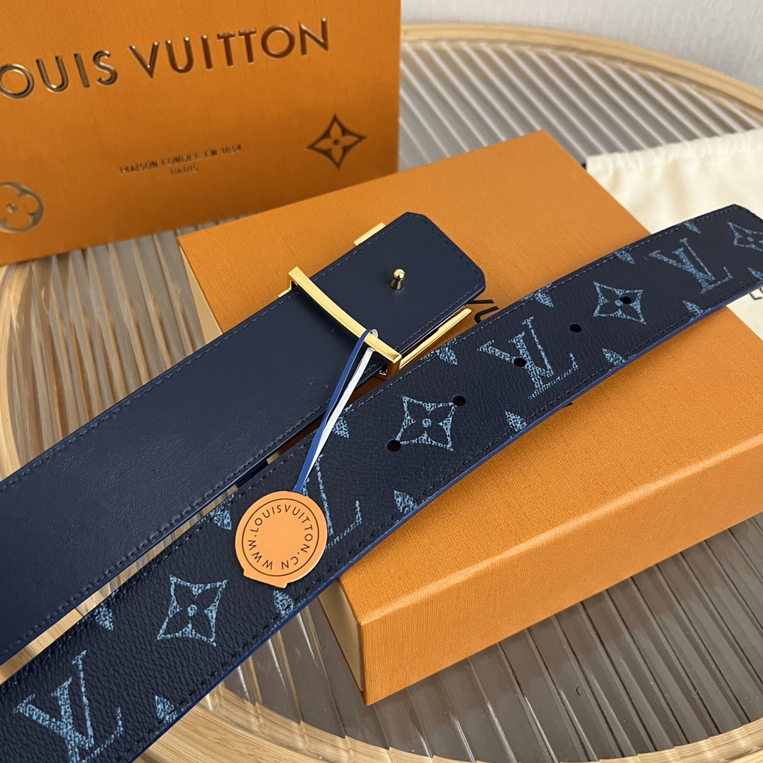 Louis Vuitton LV Custom 4cm Reversible Canvas Belt