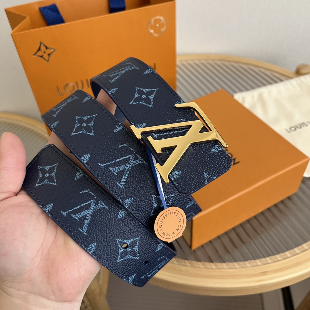 Louis Vuitton LV Custom 4cm Reversible Canvas Belt