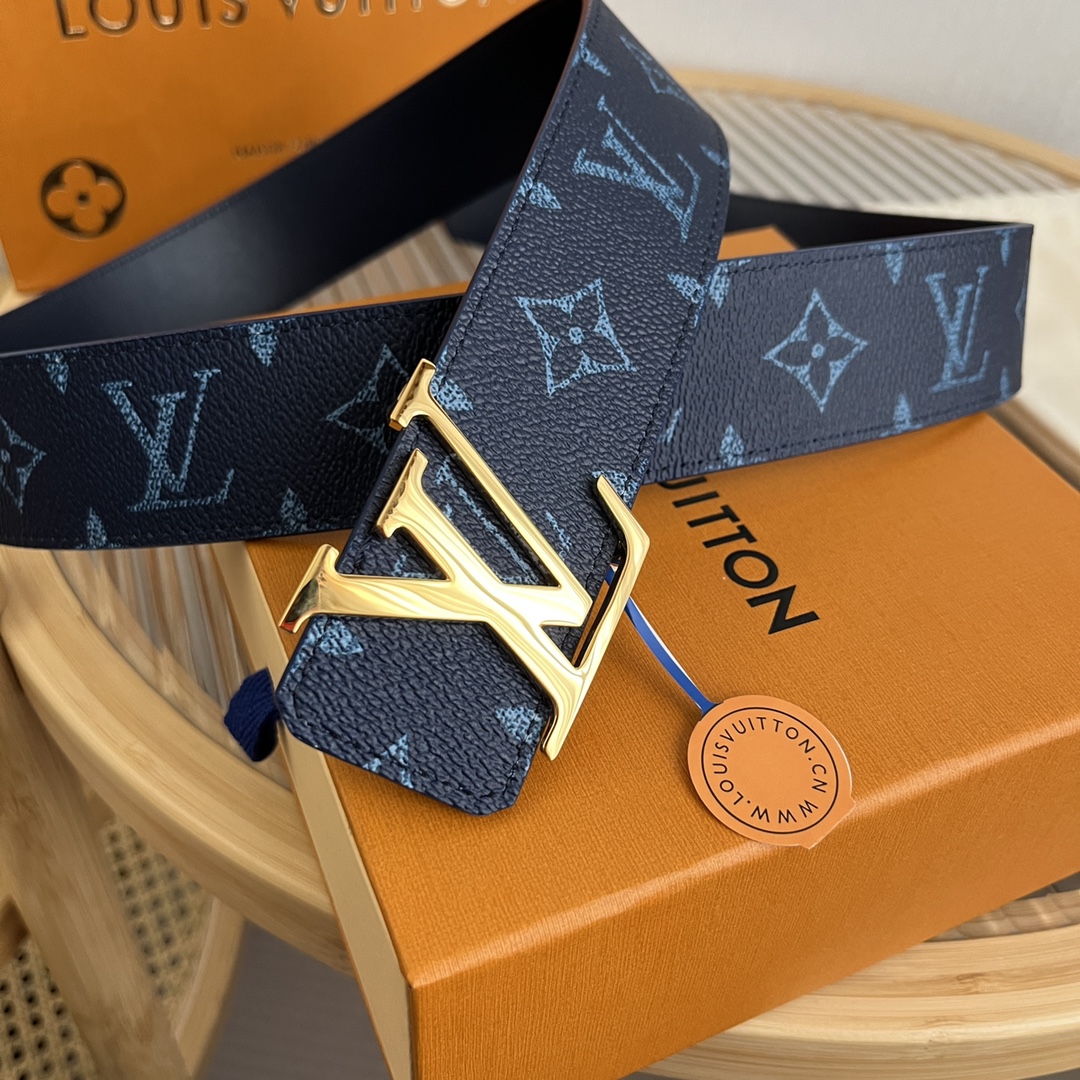 Louis Vuitton LV Custom 4cm Reversible Canvas Belt