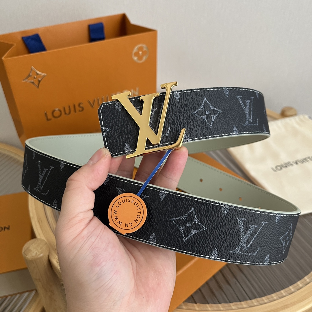 Louis Vuitton LV Custom 4cm Reversible Canvas Belt