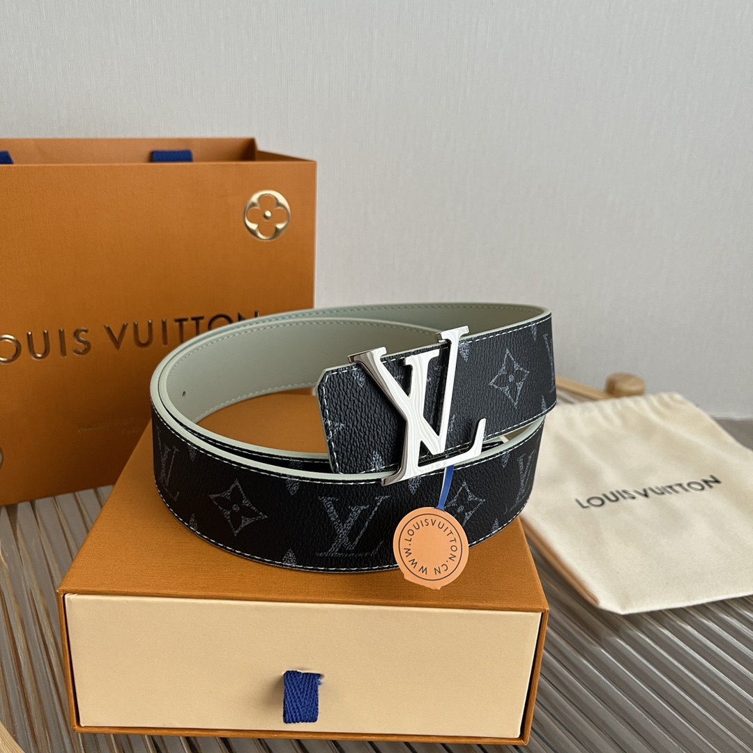 Louis Vuitton LV Custom 4cm Reversible Canvas Belt