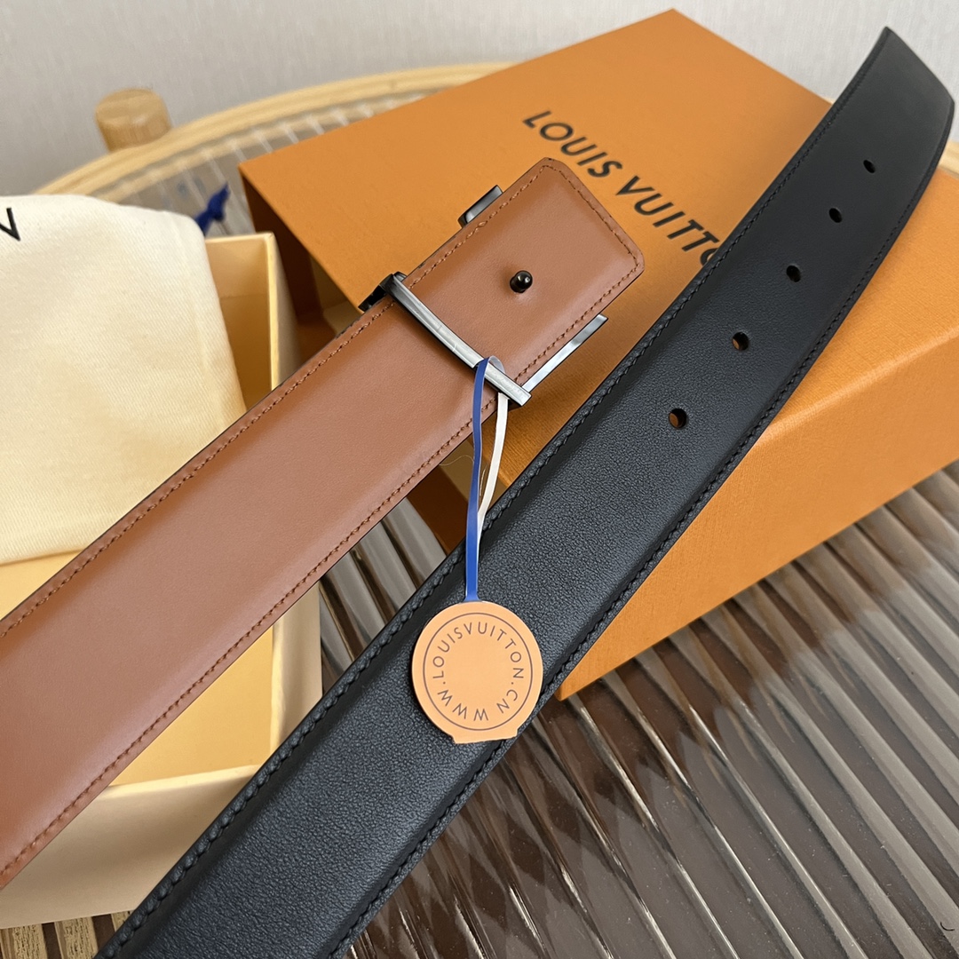 Louis Vuitton Men's Soft Calfskin Reversible Belt