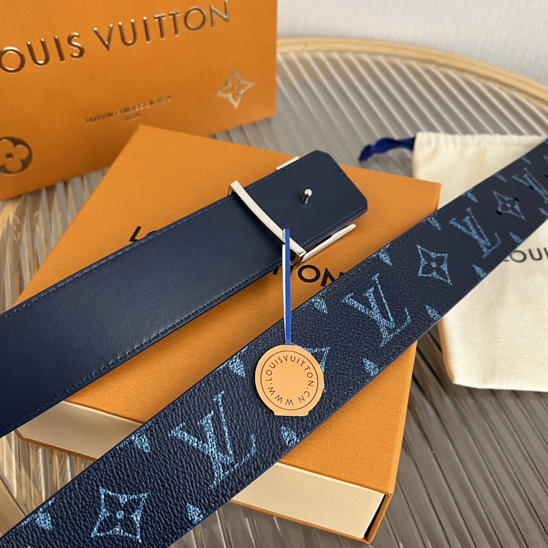 Louis Vuitton LV Custom 4cm Reversible Canvas Belt