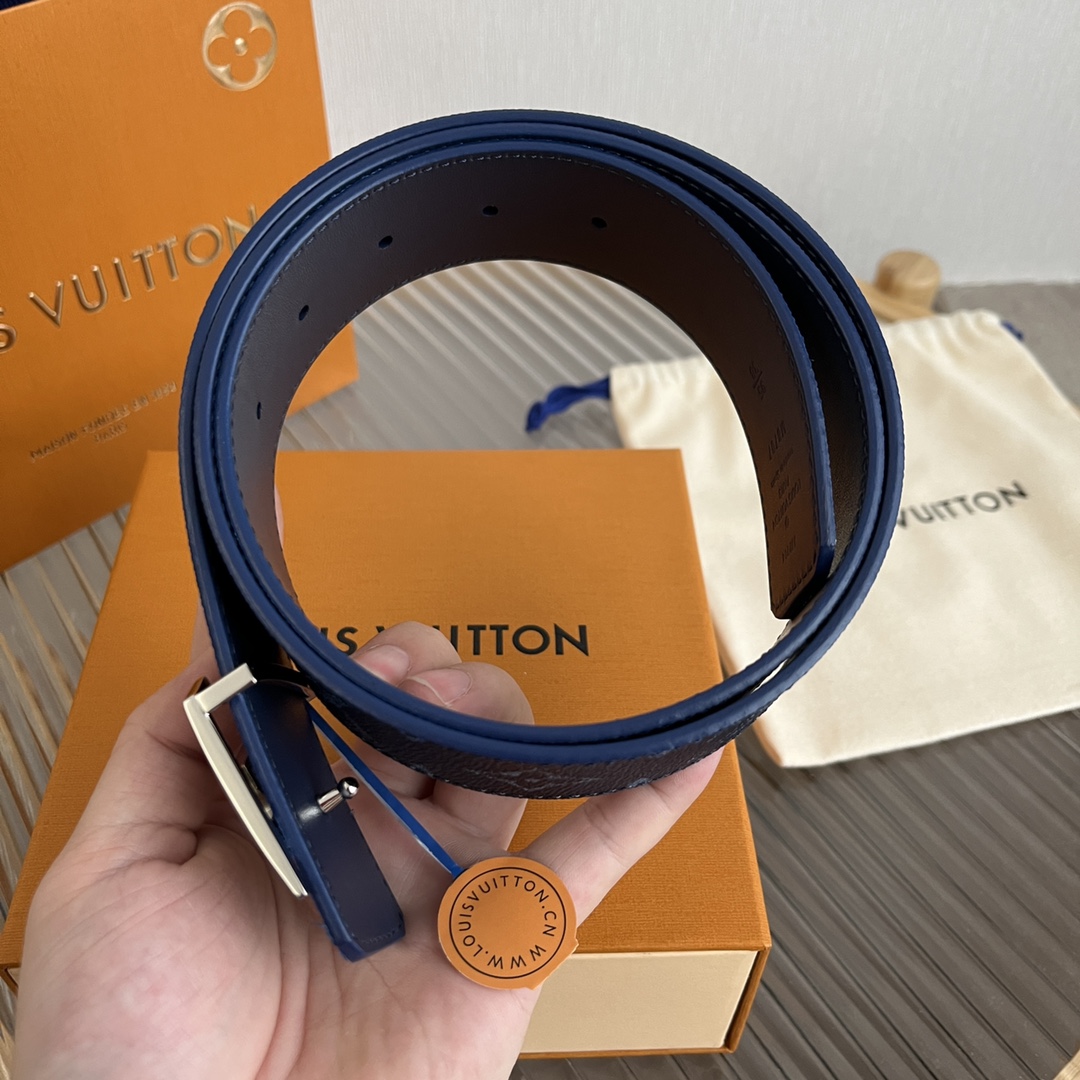 Louis Vuitton LV Custom 4cm Reversible Canvas Belt