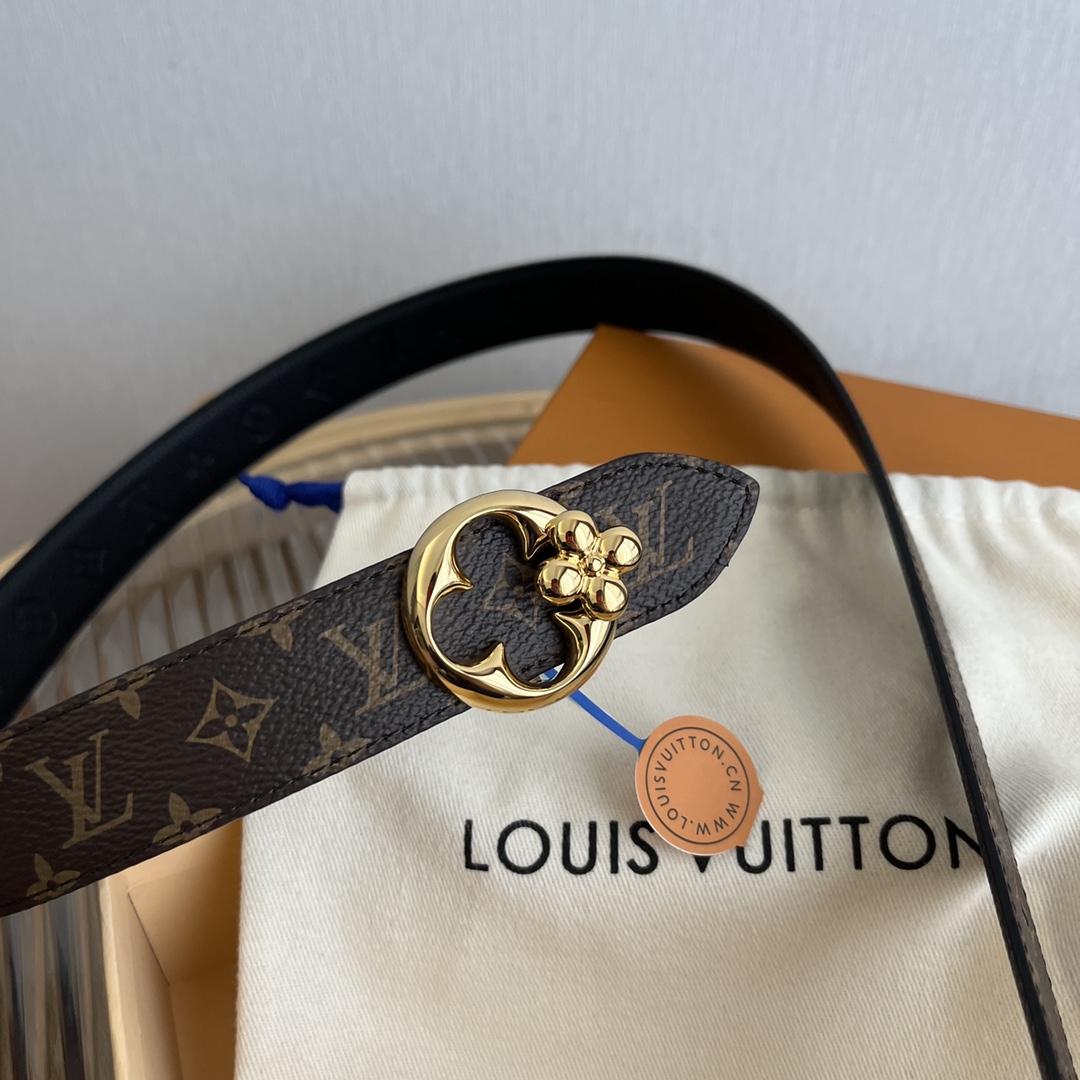 Louis Vuitton Women's Reversible Canvas and Leather Belt