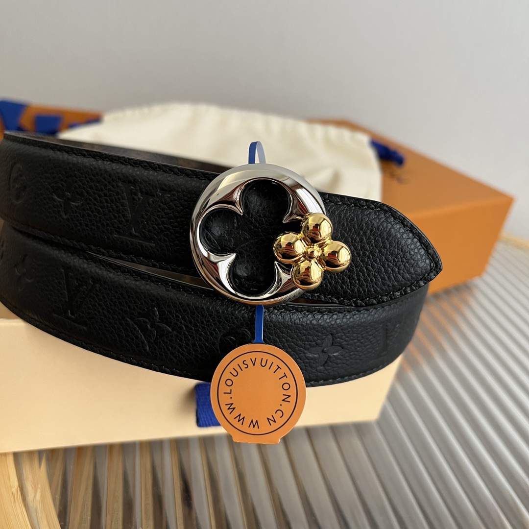 Louis Vuitton Women's Reversible Canvas and Leather Belt