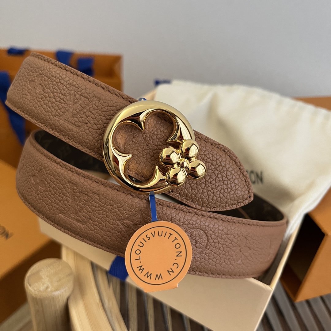 Louis Vuitton Women's Reversible Canvas and Leather Belt