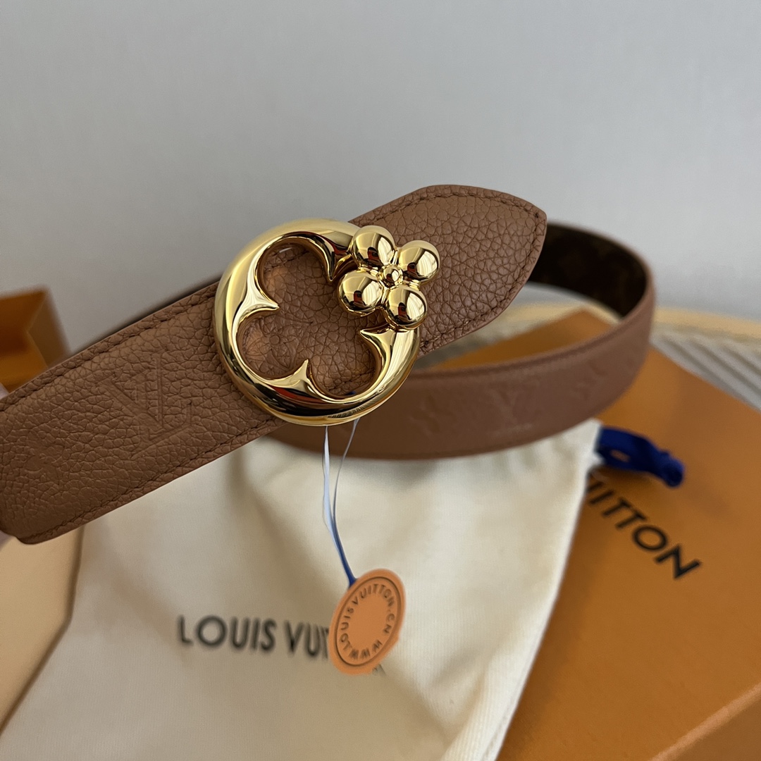 Louis Vuitton Women's Reversible Canvas and Leather Belt