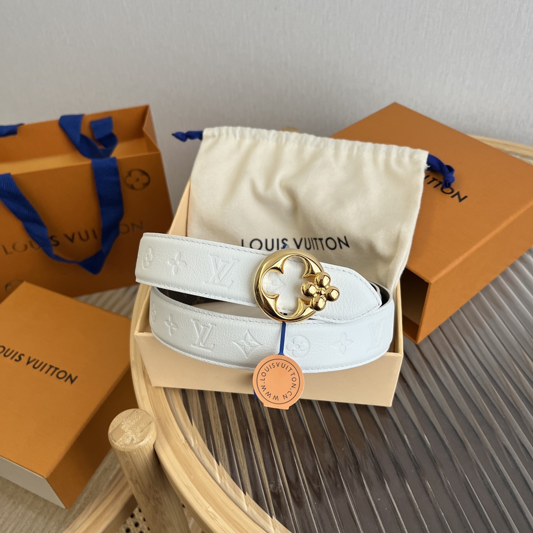 Louis Vuitton Women's Reversible Canvas and Leather Belt