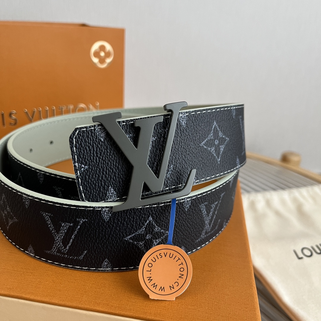 Louis Vuitton LV Custom 4cm Reversible Canvas Belt