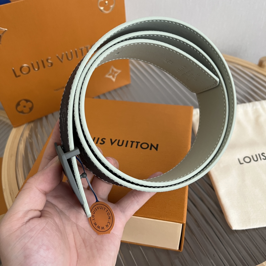 Louis Vuitton LV Custom 4cm Reversible Canvas Belt