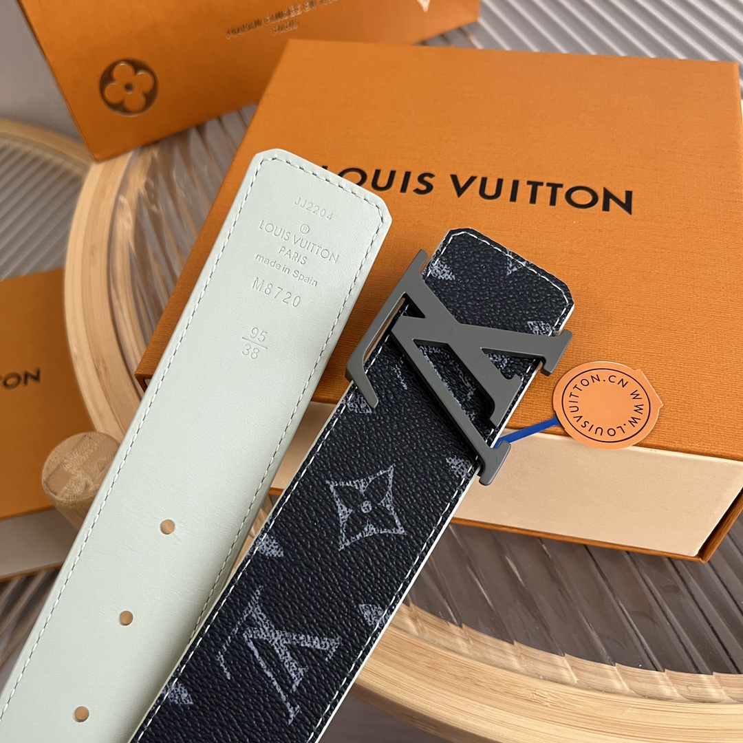 Louis Vuitton LV Custom 4cm Reversible Canvas Belt