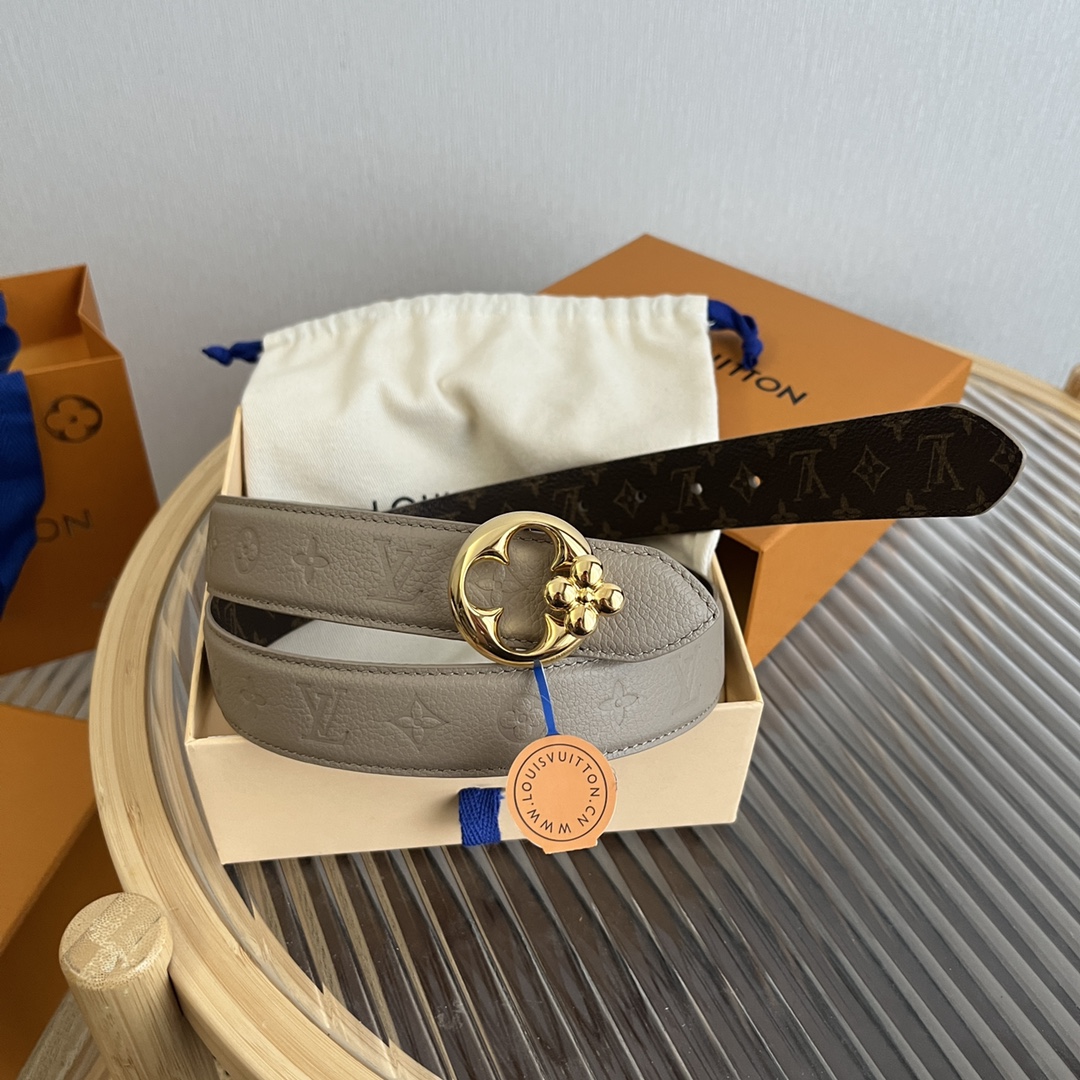 Louis Vuitton Women's Reversible Canvas and Leather Belt