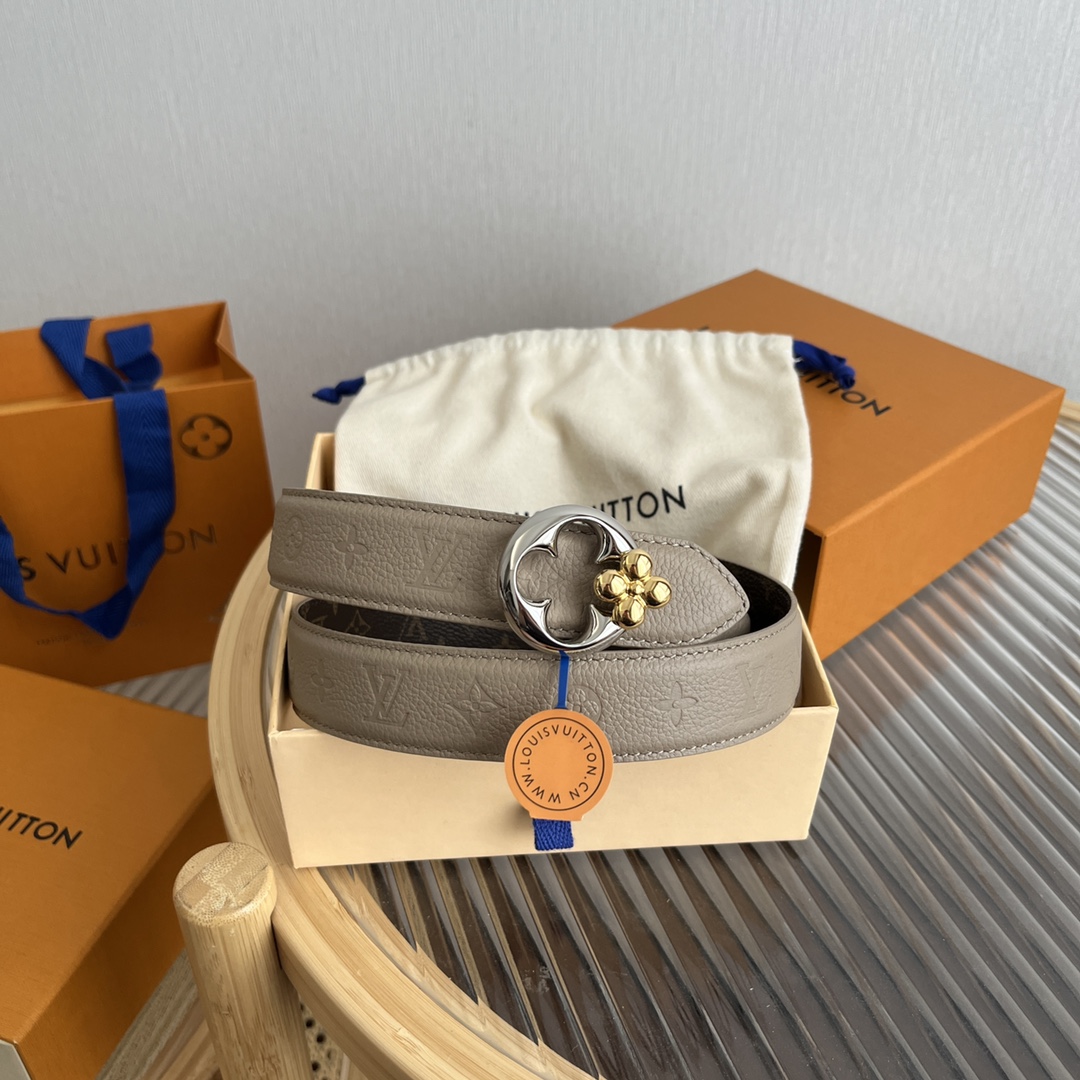 Louis Vuitton Women's Reversible Canvas and Leather Belt