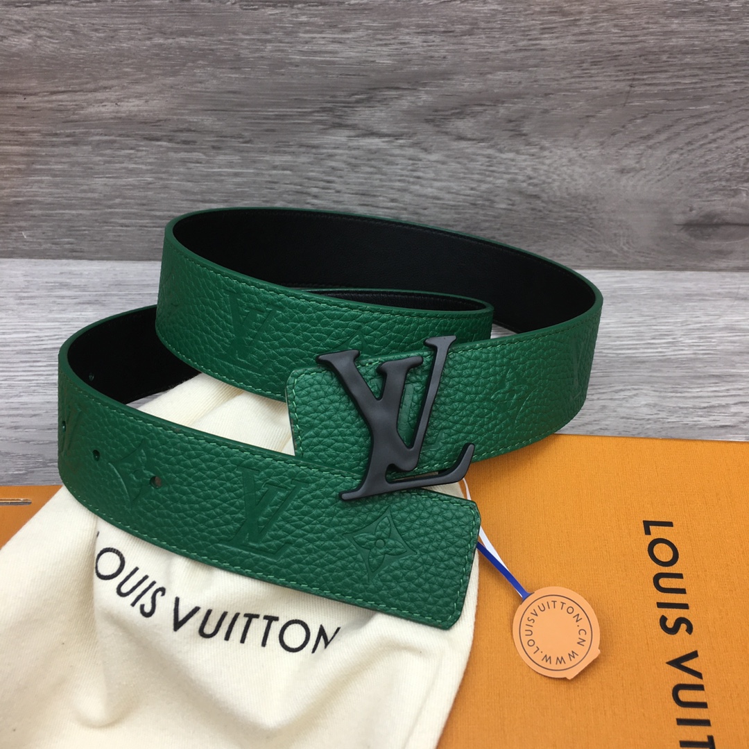 Louis Vuitton Men's Togo Embossed Leather Belt