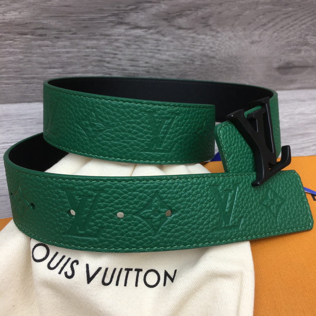 Louis Vuitton Men's Togo Embossed Leather Belt