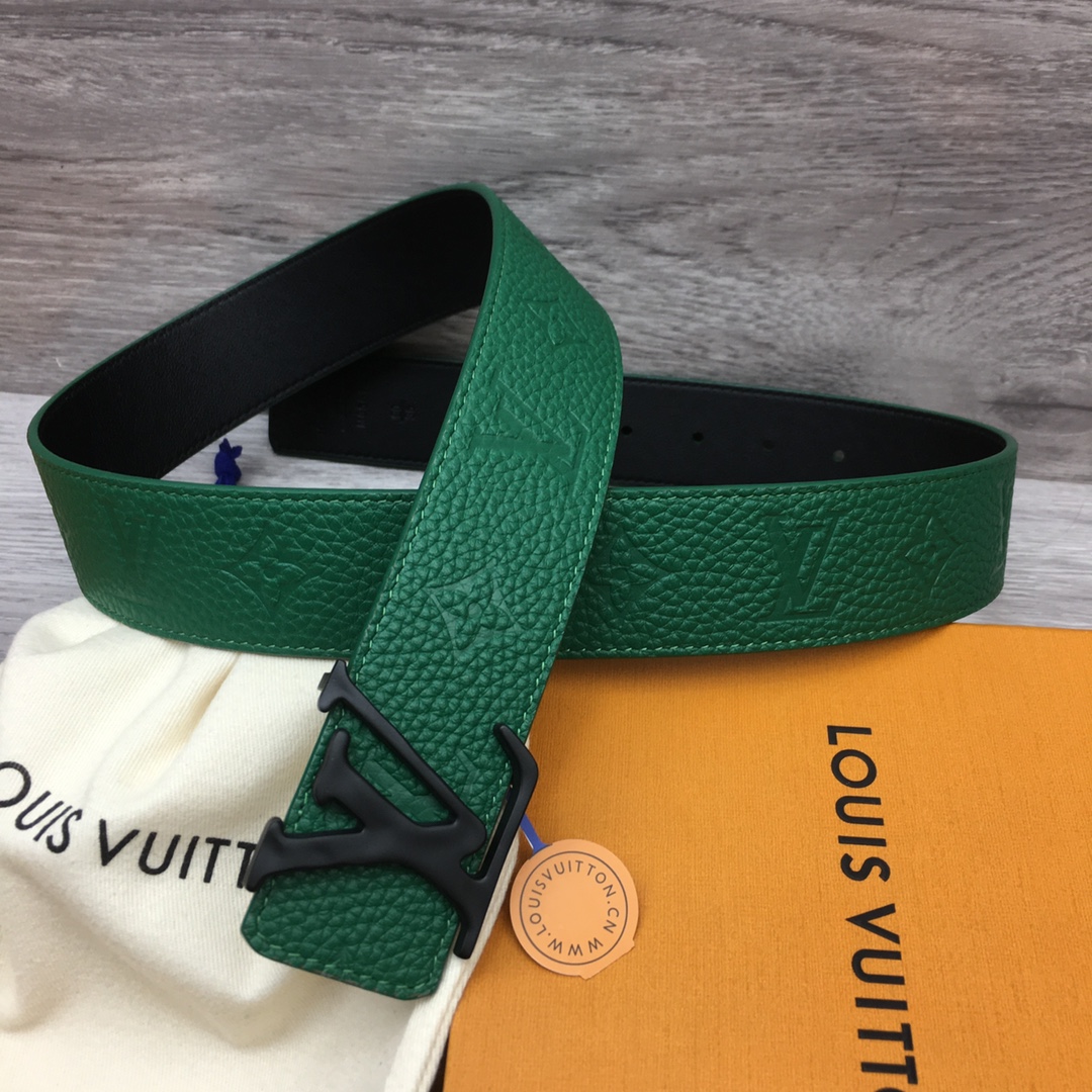 Louis Vuitton Men's Togo Embossed Leather Belt