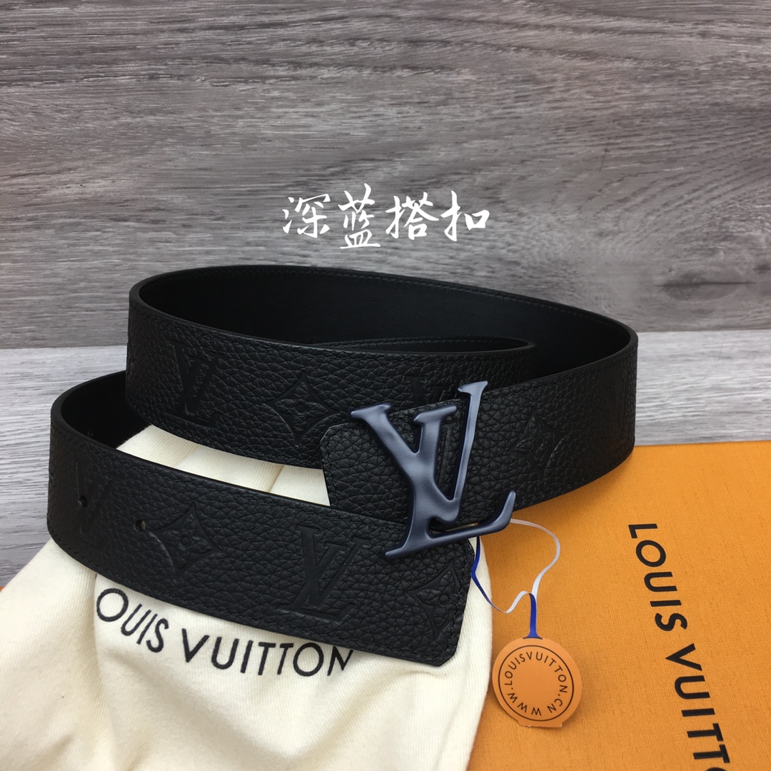 Louis Vuitton Men's Togo Embossed Leather Belt