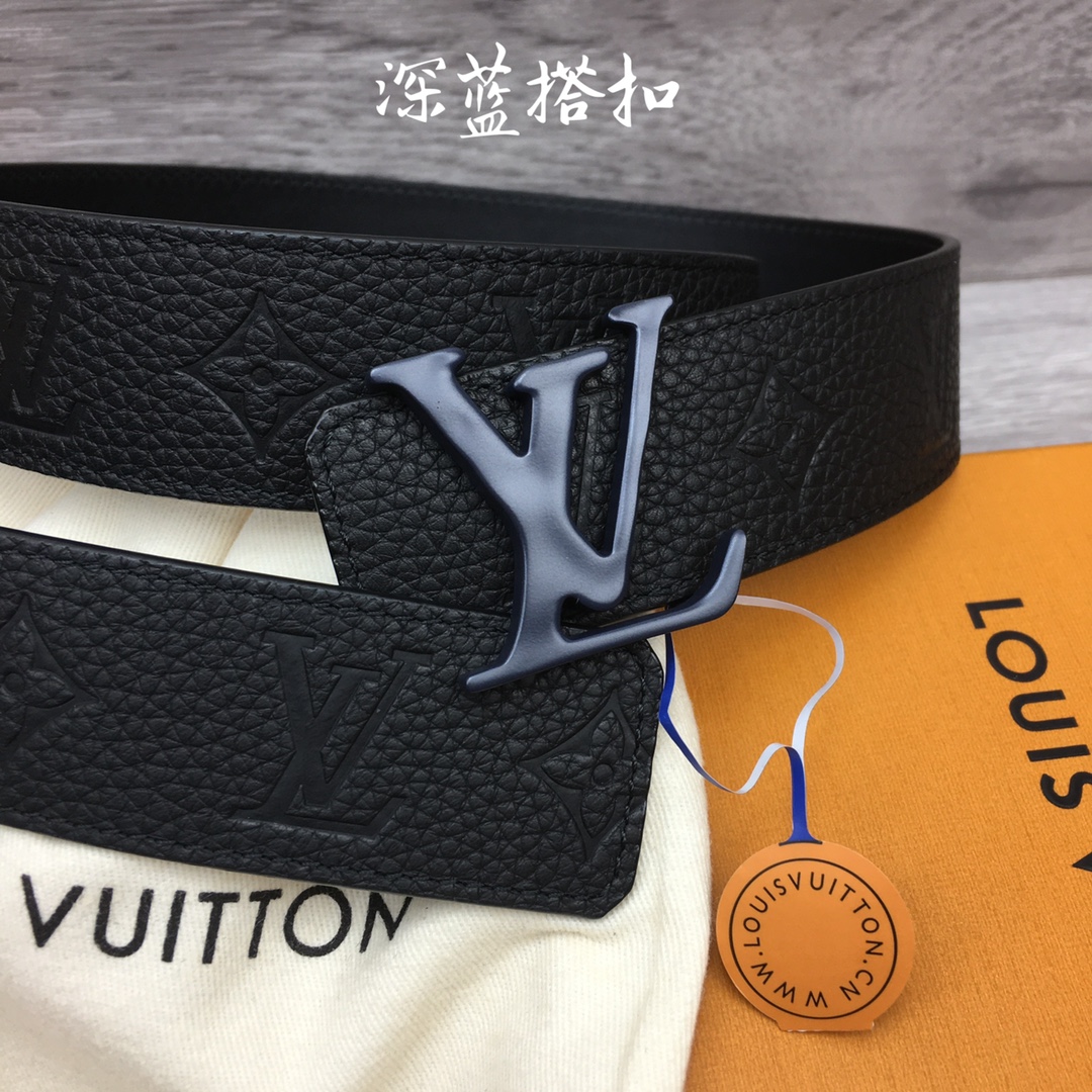 Louis Vuitton Men's Togo Embossed Leather Belt