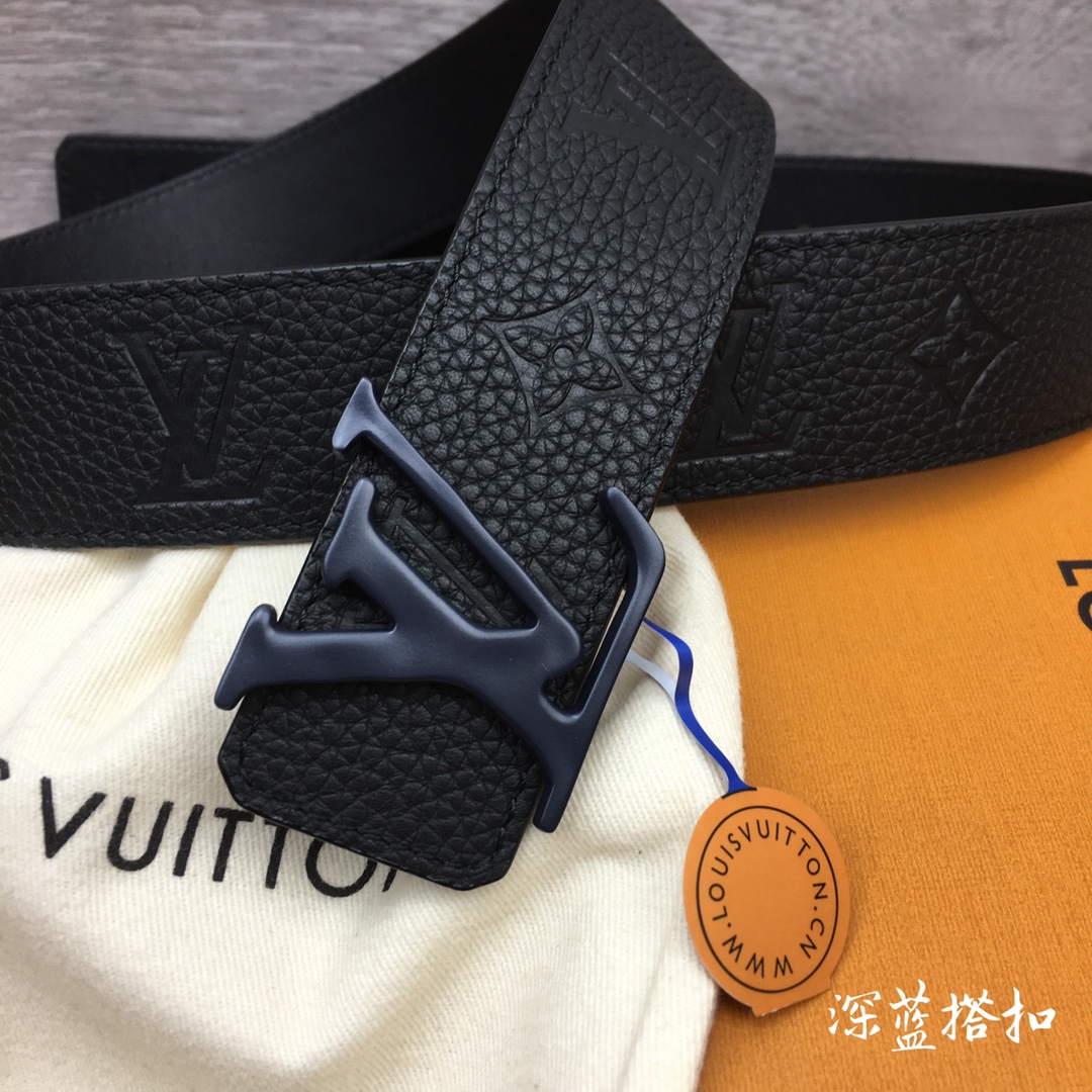 Louis Vuitton Men's Togo Embossed Leather Belt