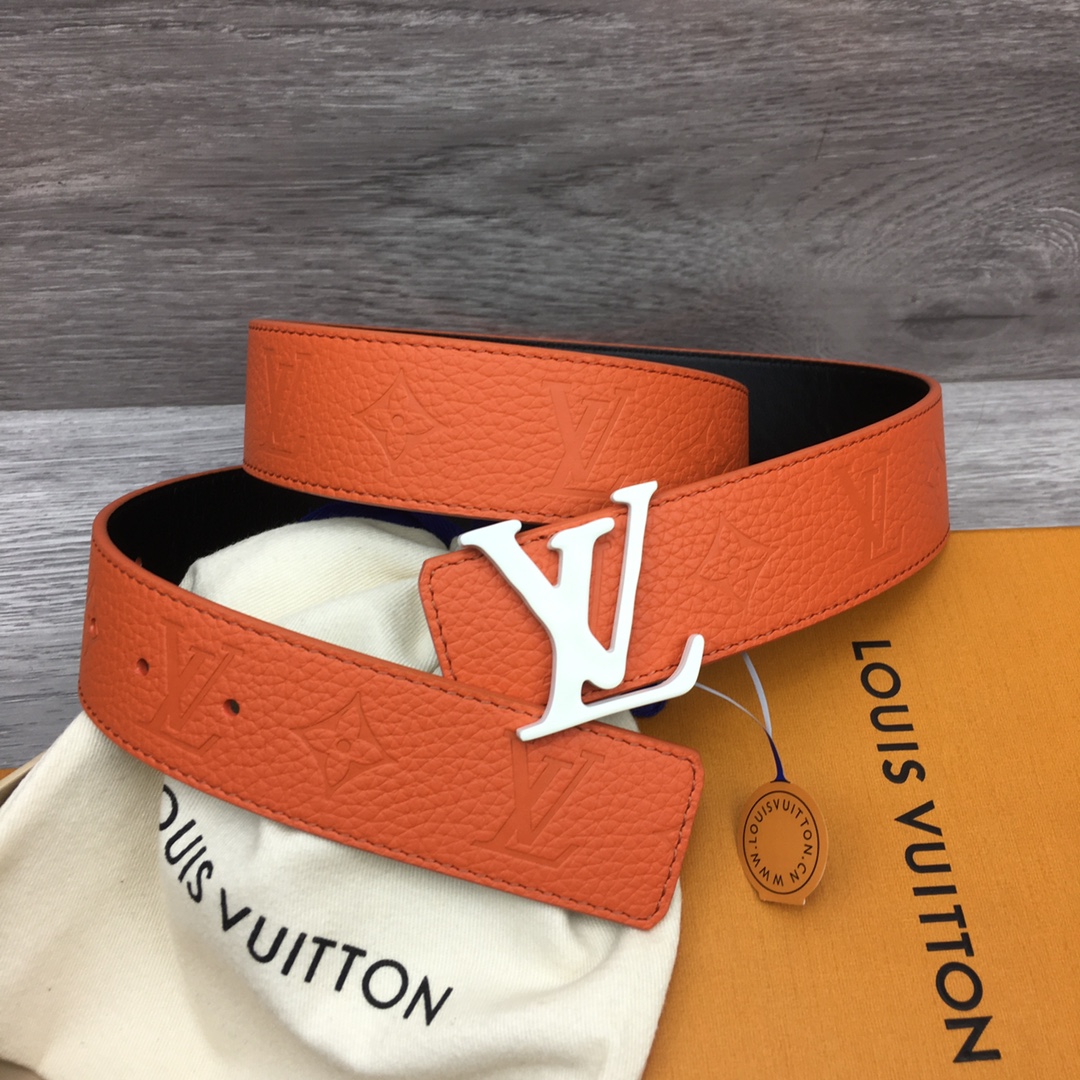 Louis Vuitton Men's Togo Embossed Leather Belt