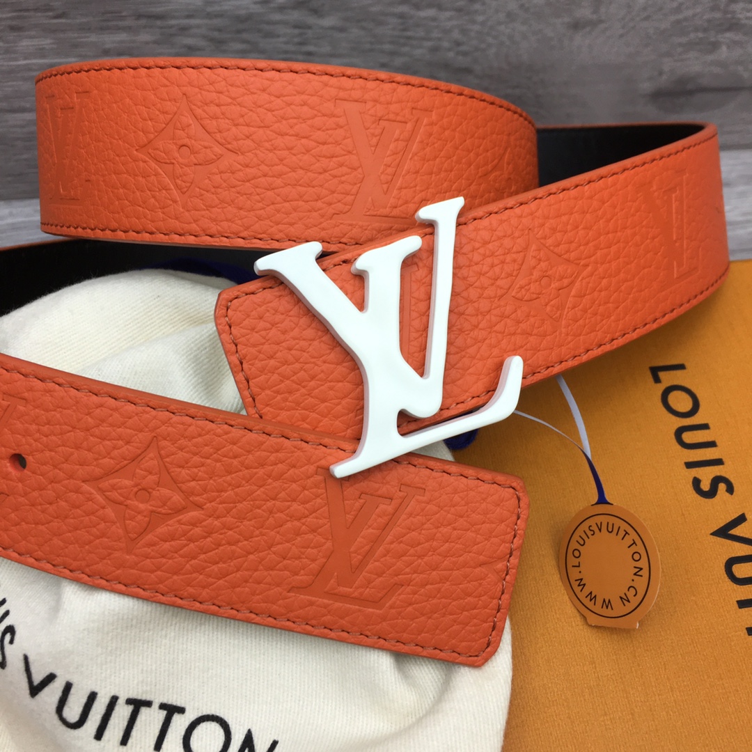 Louis Vuitton Men's Togo Embossed Leather Belt