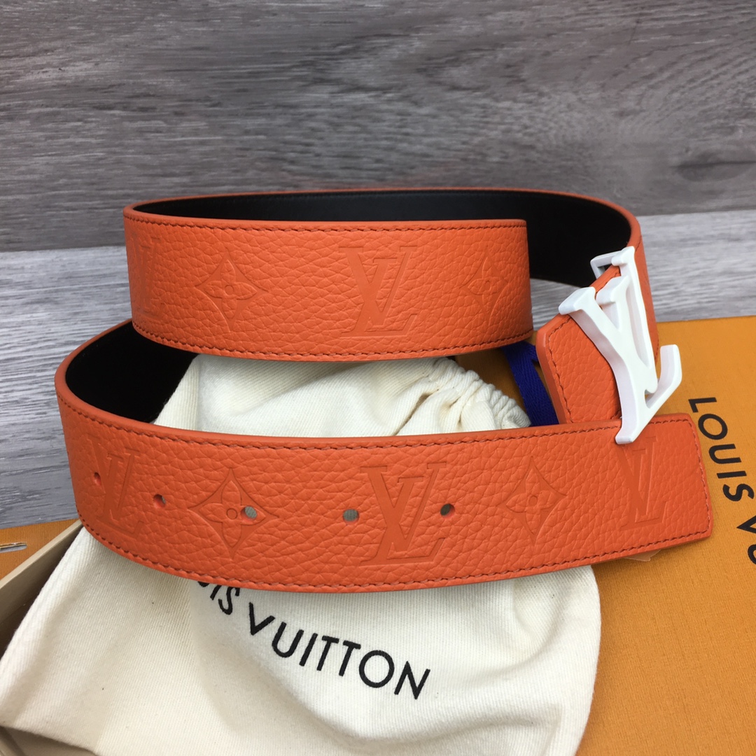 Louis Vuitton Men's Togo Embossed Leather Belt