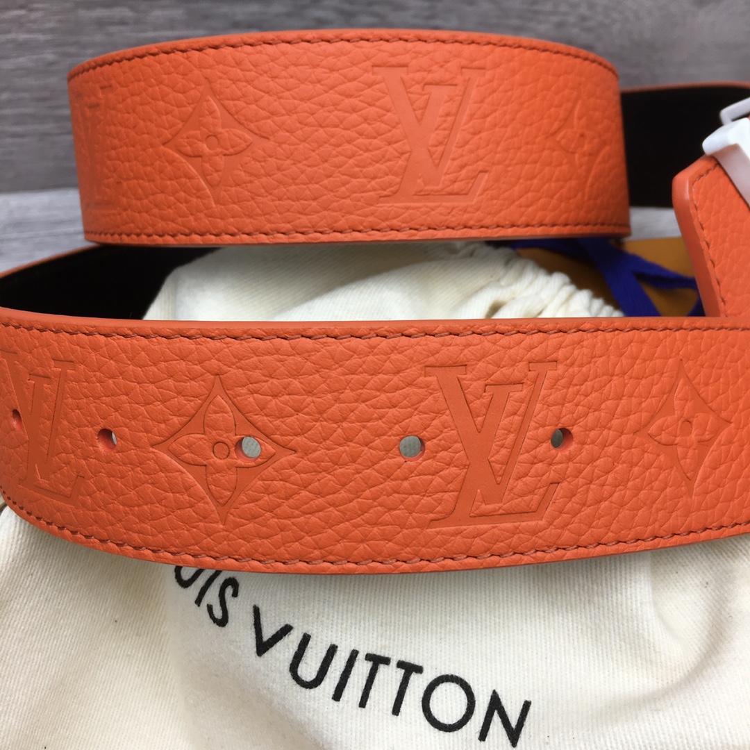 Louis Vuitton Men's Togo Embossed Leather Belt