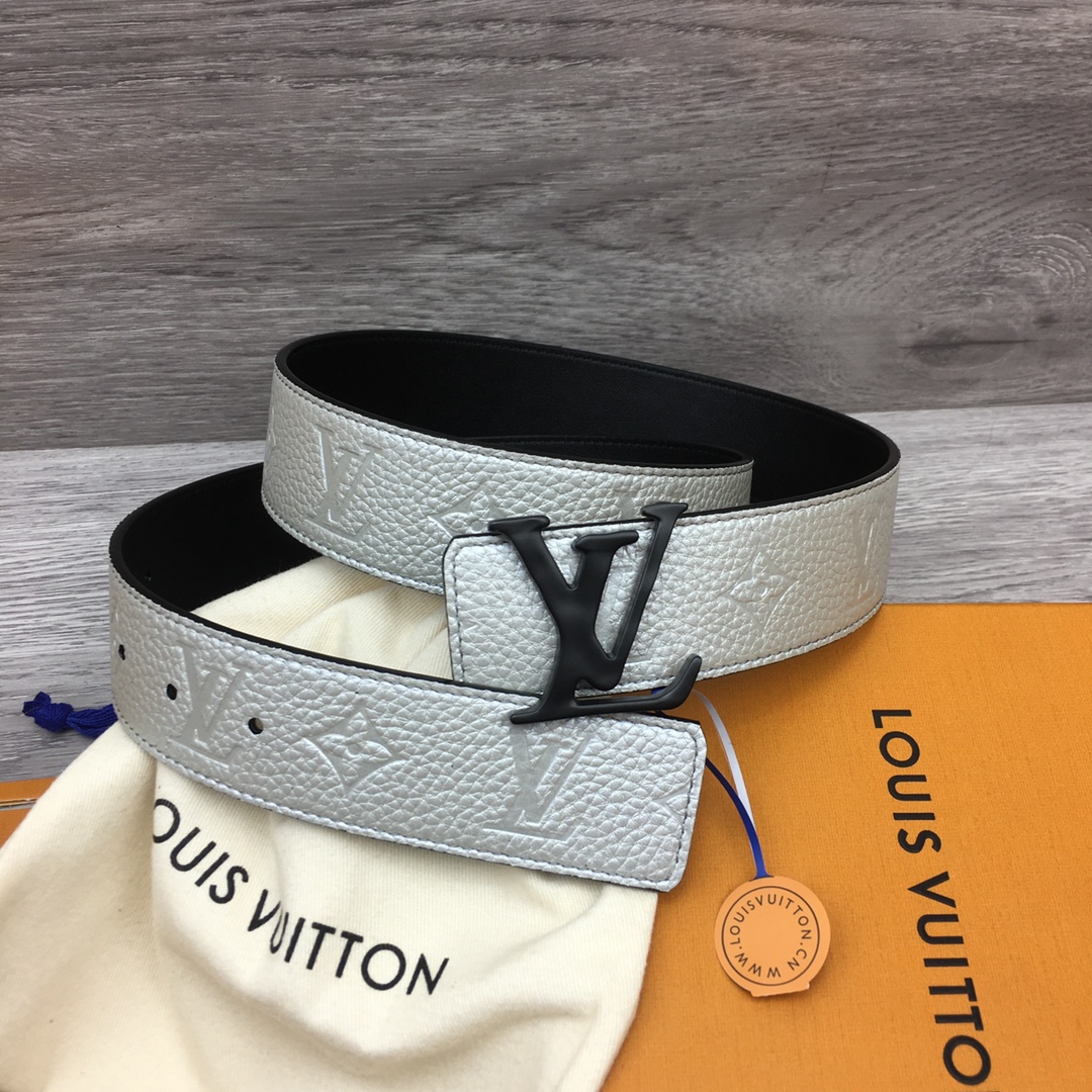 Louis Vuitton Men's Togo Embossed Leather Belt