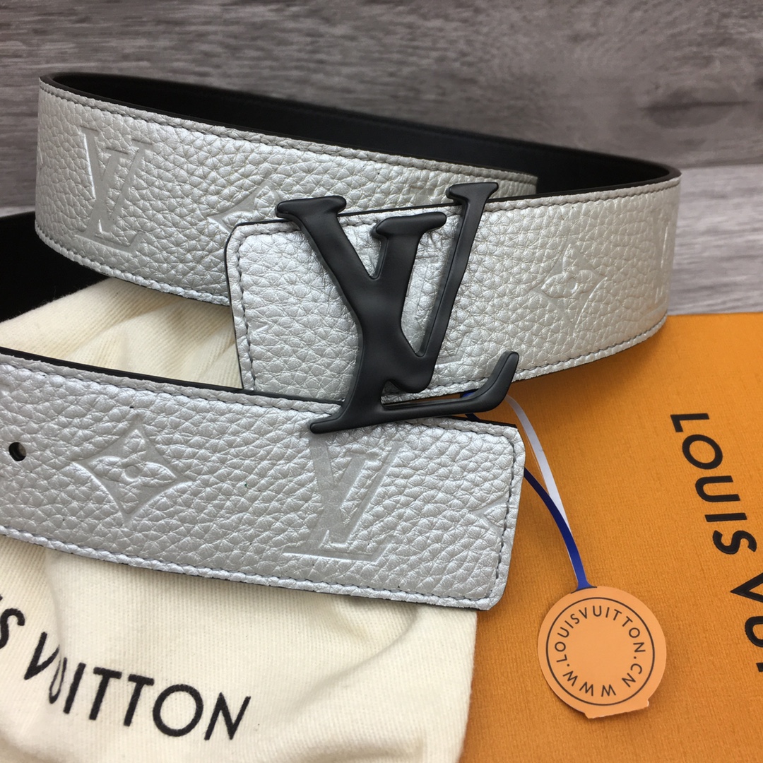 Louis Vuitton Men's Togo Embossed Leather Belt