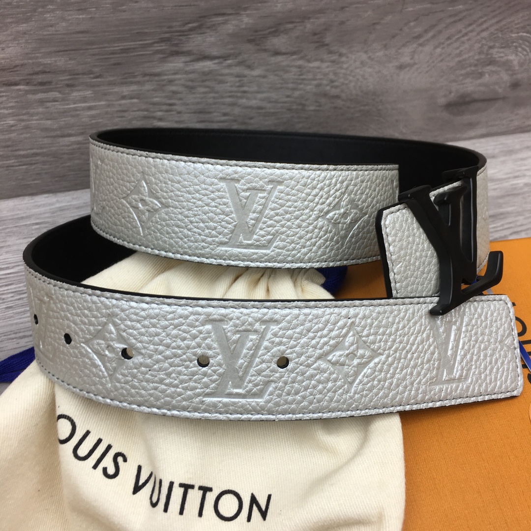 Louis Vuitton Men's Togo Embossed Leather Belt